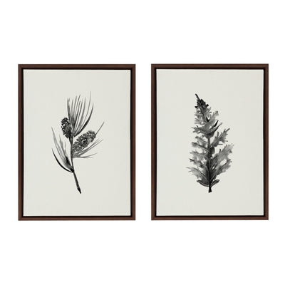Sylvie Vintage Botanical 3 and 4 Framed Canvas Set by kateandlaurel - main product image for Resin Society