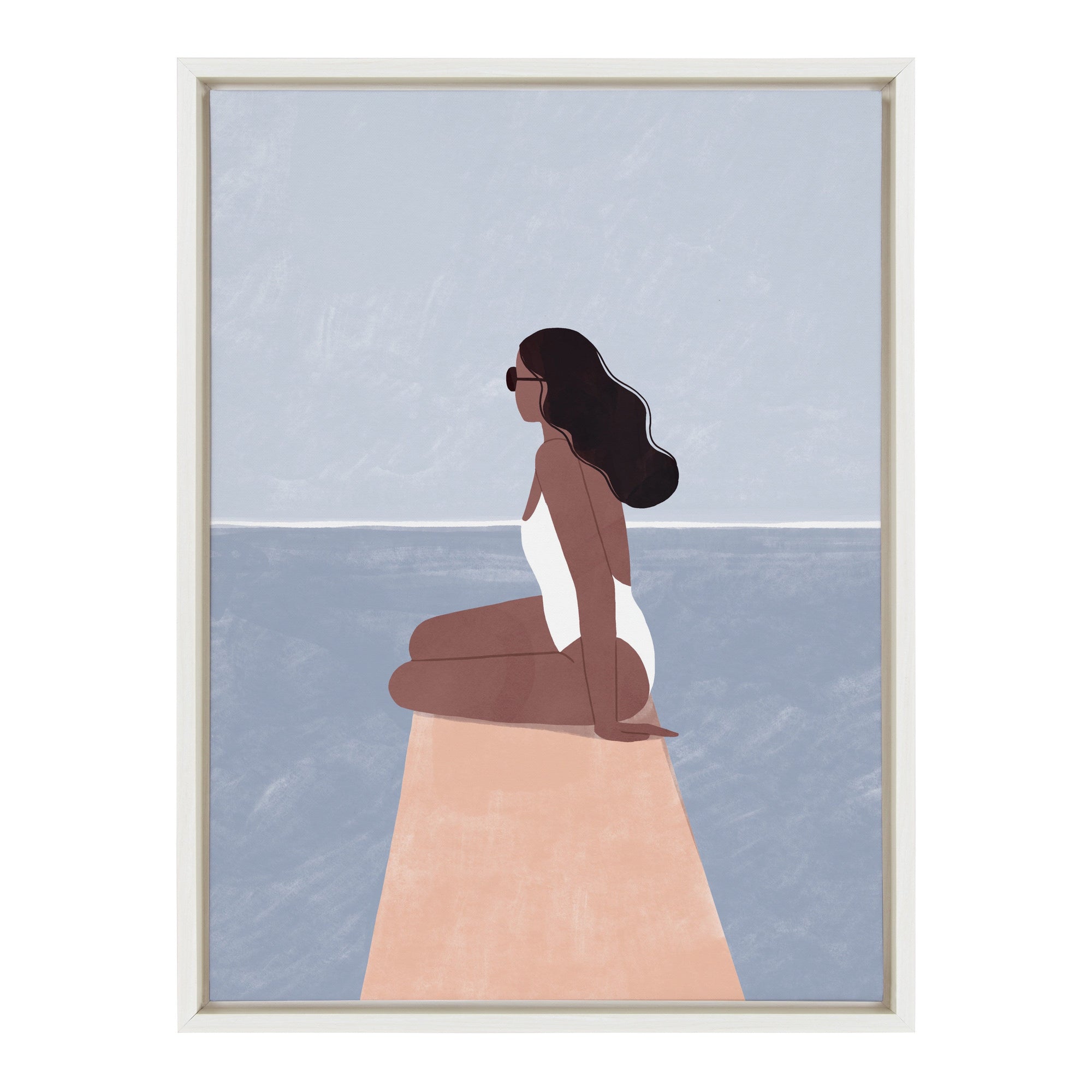 Sylvie Waiting For Framed Canvas by kateandlaurel - product image 10 for Resin Society