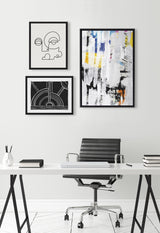 Sylvie NC Street Art 2, Inner Battle, and Abstract Sunset Framed Canvas by kateandlaurel - product image 4 for Resin Society