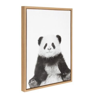 Sylvie Panda Framed Canvas by Simon Te Tai by kateandlaurel - product image 7 for Resin Society