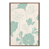 Sylvie Lotus Garden Framed Canvas by kateandlaurel - main product image for Resin Society