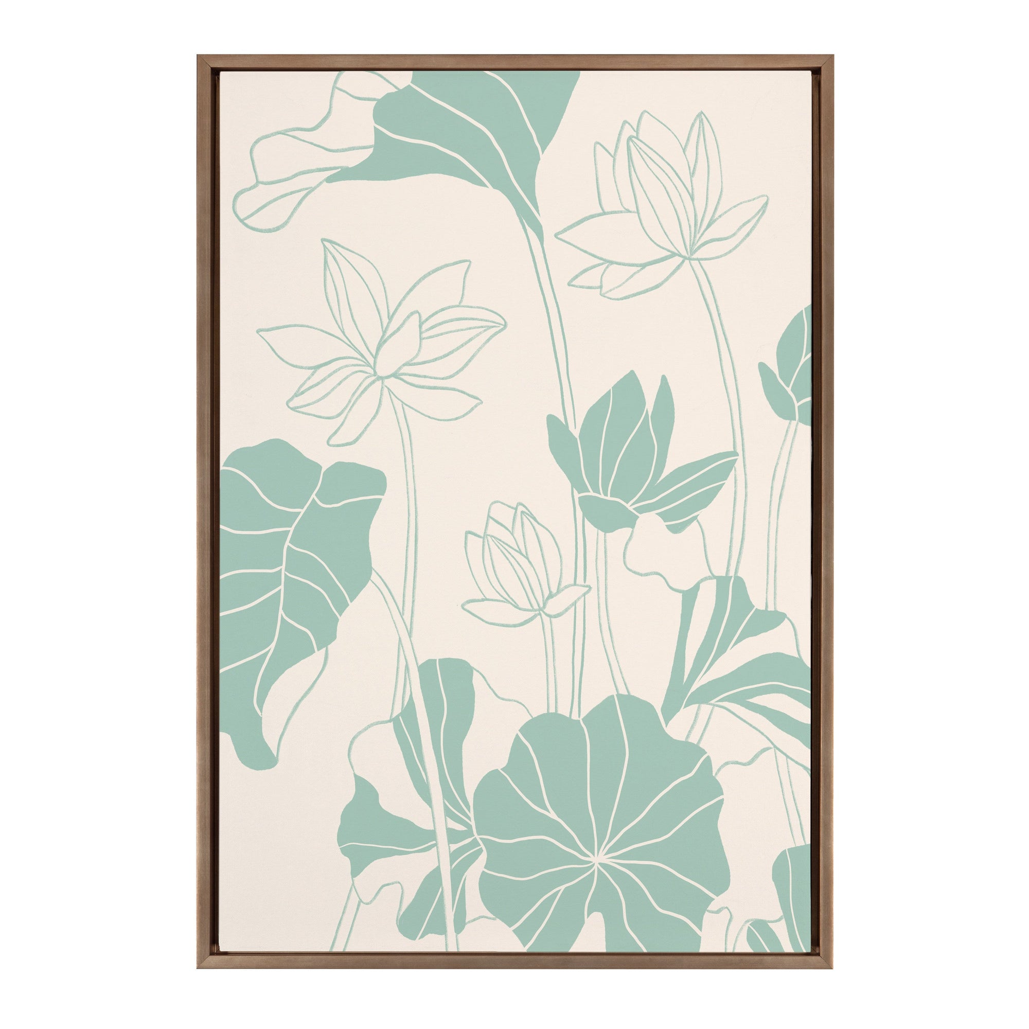 Sylvie Lotus Garden Framed Canvas by kateandlaurel - product image 9 for Resin Society