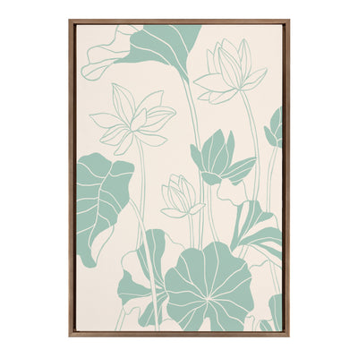 Sylvie Lotus Garden Framed Canvas by kateandlaurel - product image 9 for Resin Society