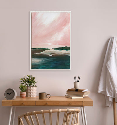 Sylvie Beaded Evening Mood Framed Canvas by Nikita Jariwala