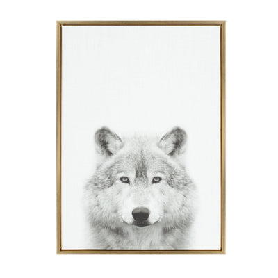 Sylvie Wolf Framed Canvas by Simon Te Tai
