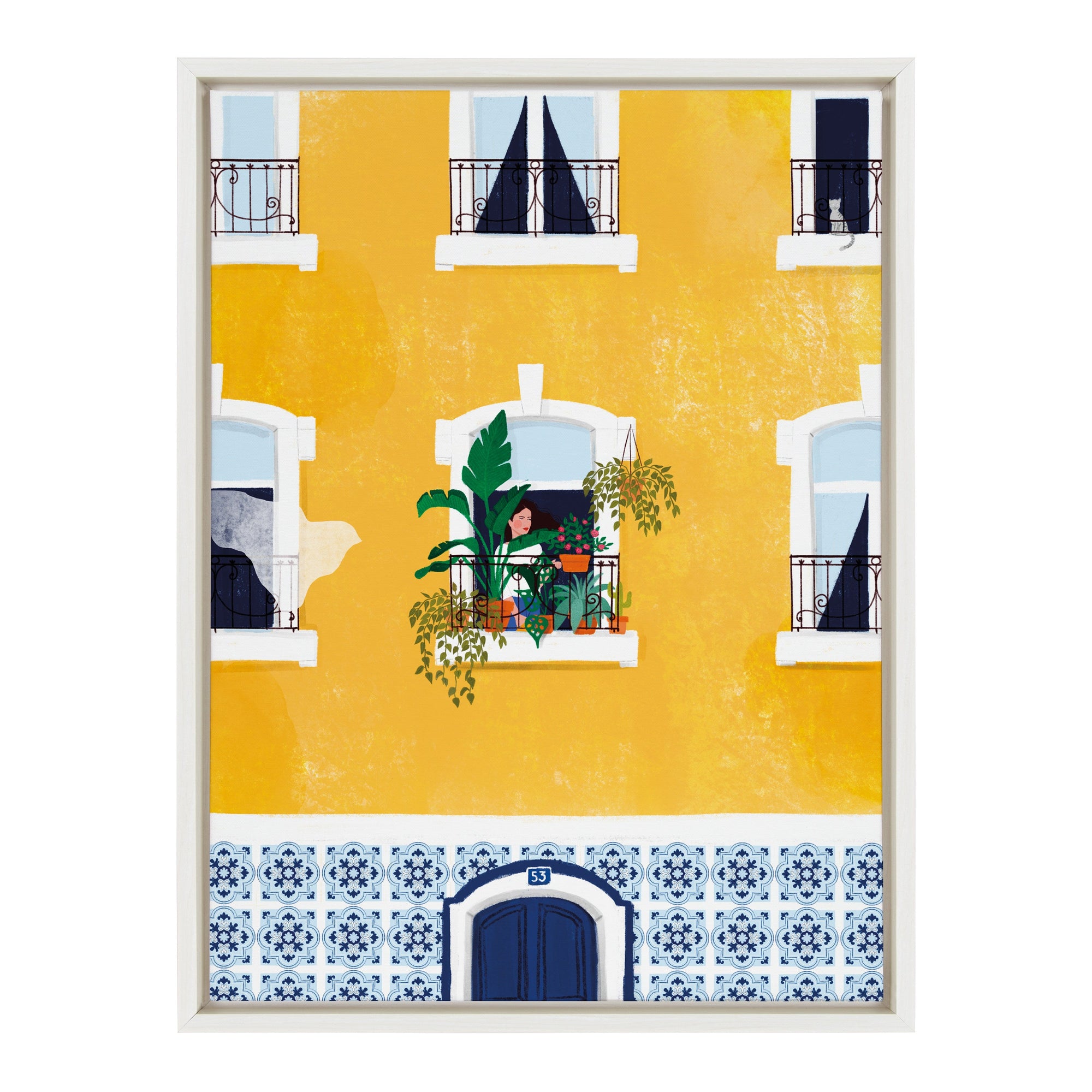 Sylvie Lisbon Framed Canvas by kateandlaurel - product image 11 for Resin Society