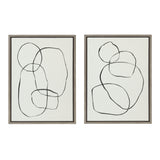 Sylvie Going in Circles Framed Textured Canvas Set