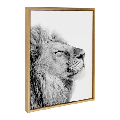 Sylvie Lion Self Actualizing Framed Canvas by kateandlaurel - product image 12 for Resin Society