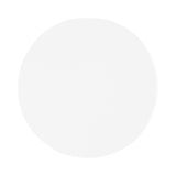Circular white table top with a smooth, matte finish and subtle shadows indicating a flat surface, shown against a plain white background.
