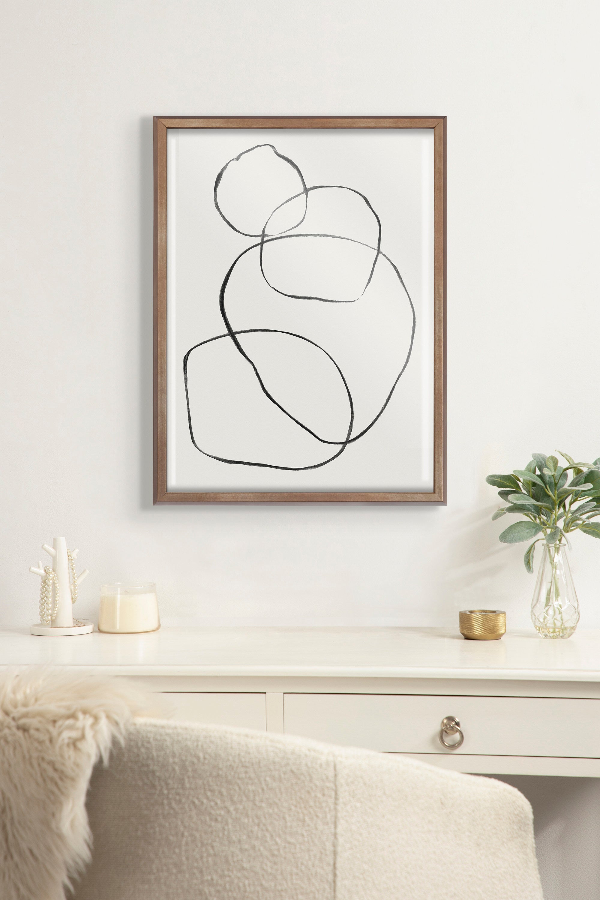 Blake 869 Going In Circles Framed Printed Glass by Teju Reval of by kateandlaurel - product image 4 for Resin Society
