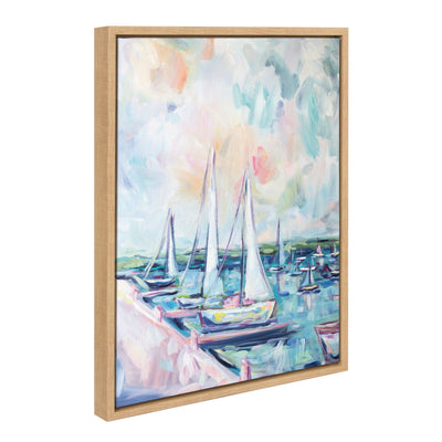Sylvie Fish Creek Harbor Framed Canvas by Rachel Christopoulos by kateandlaurel - product image 2 for Resin Society