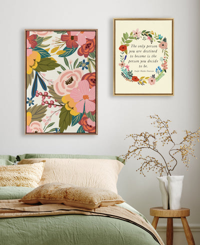 Sylvie Beaded Softly Framed Canvas by Mia Charro
