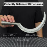 Hand-forged large sickle with 19 cm carbon steel blade and ergonomic handle