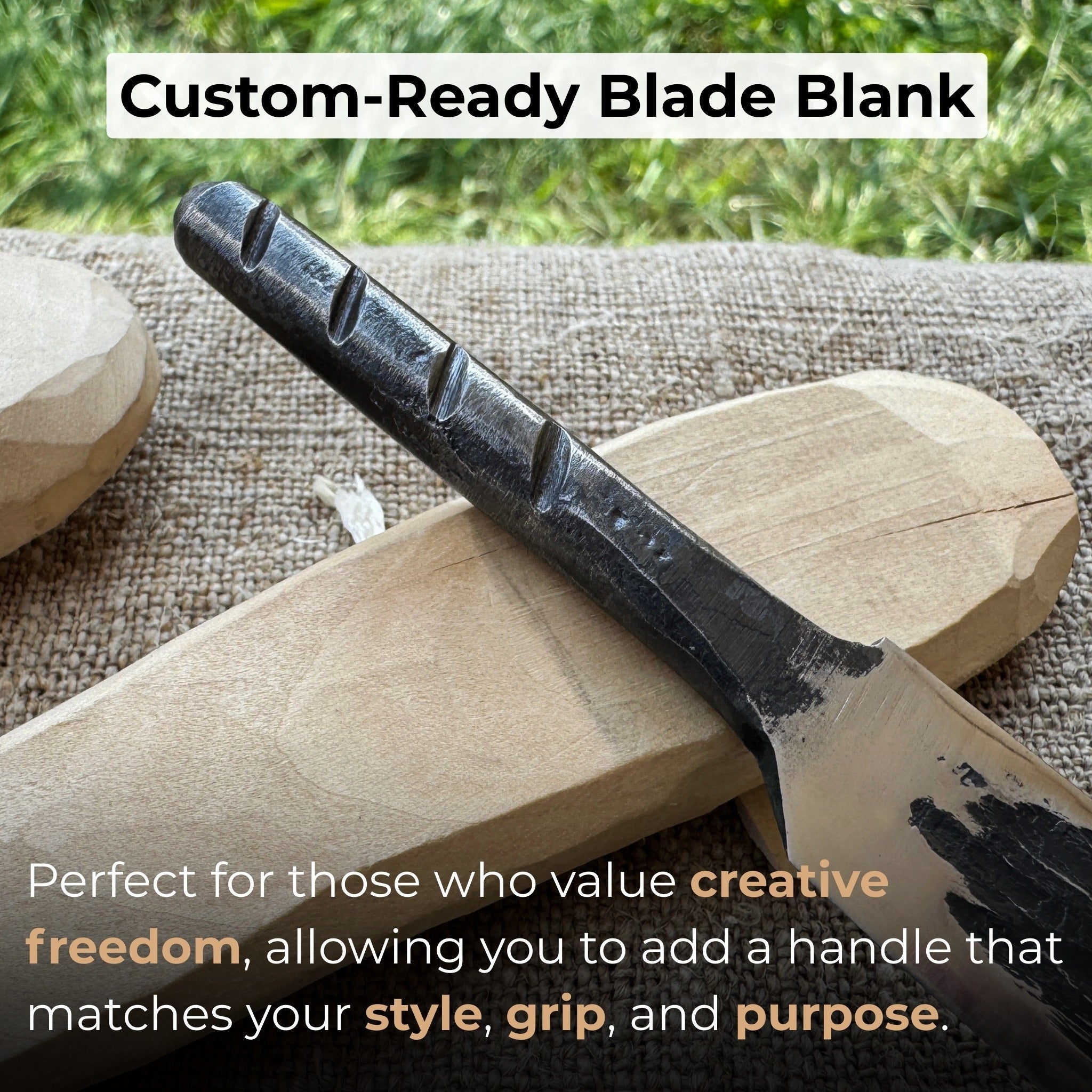 Hand-forged Yakut blade with leather sheath, 10 cm, by Sharky Forged Steel Tools