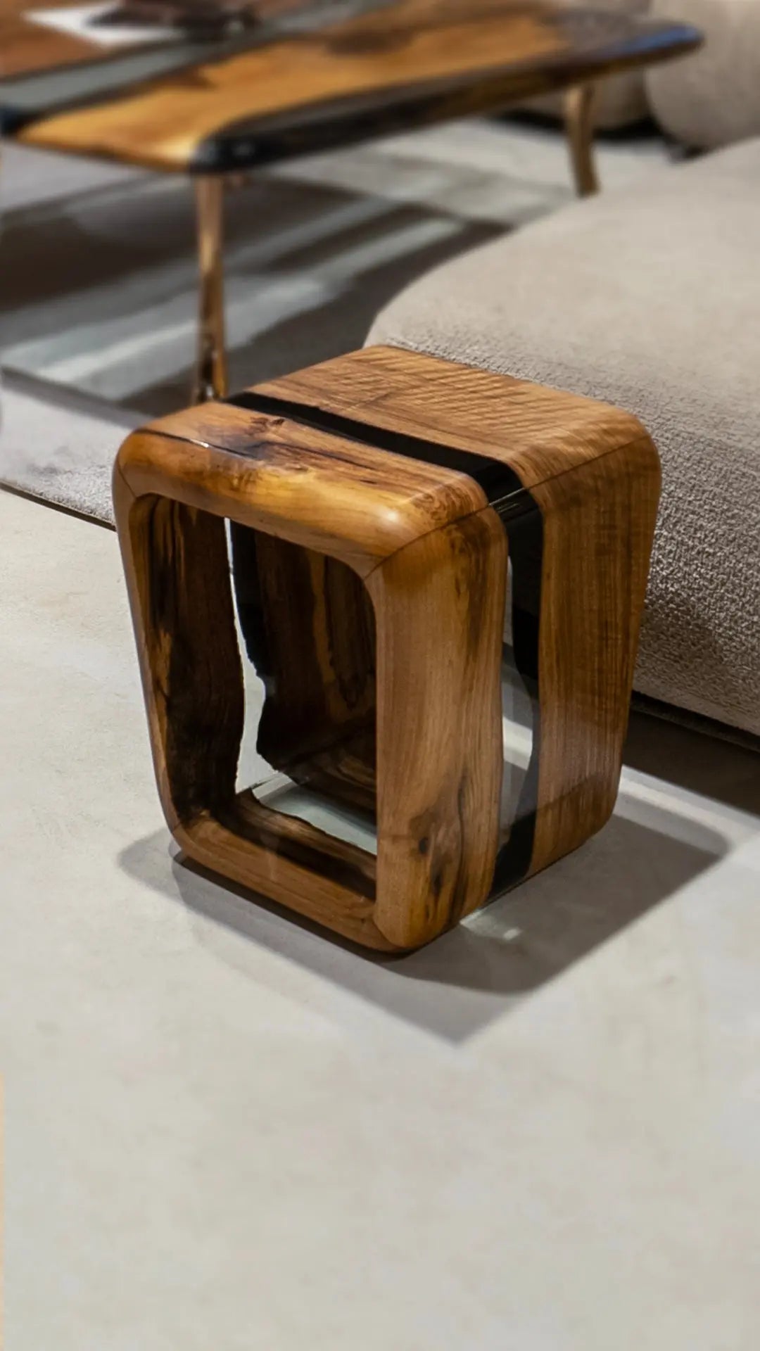 Resin Side Magazine Table Stool - Stylish Modern Wooden Furniture by Gizz - product image 7 for Resin Society