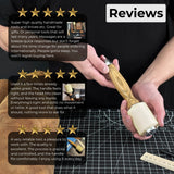 Handmade mallet with nylon head and ash wood handle by Sharky Forged Steel Tools