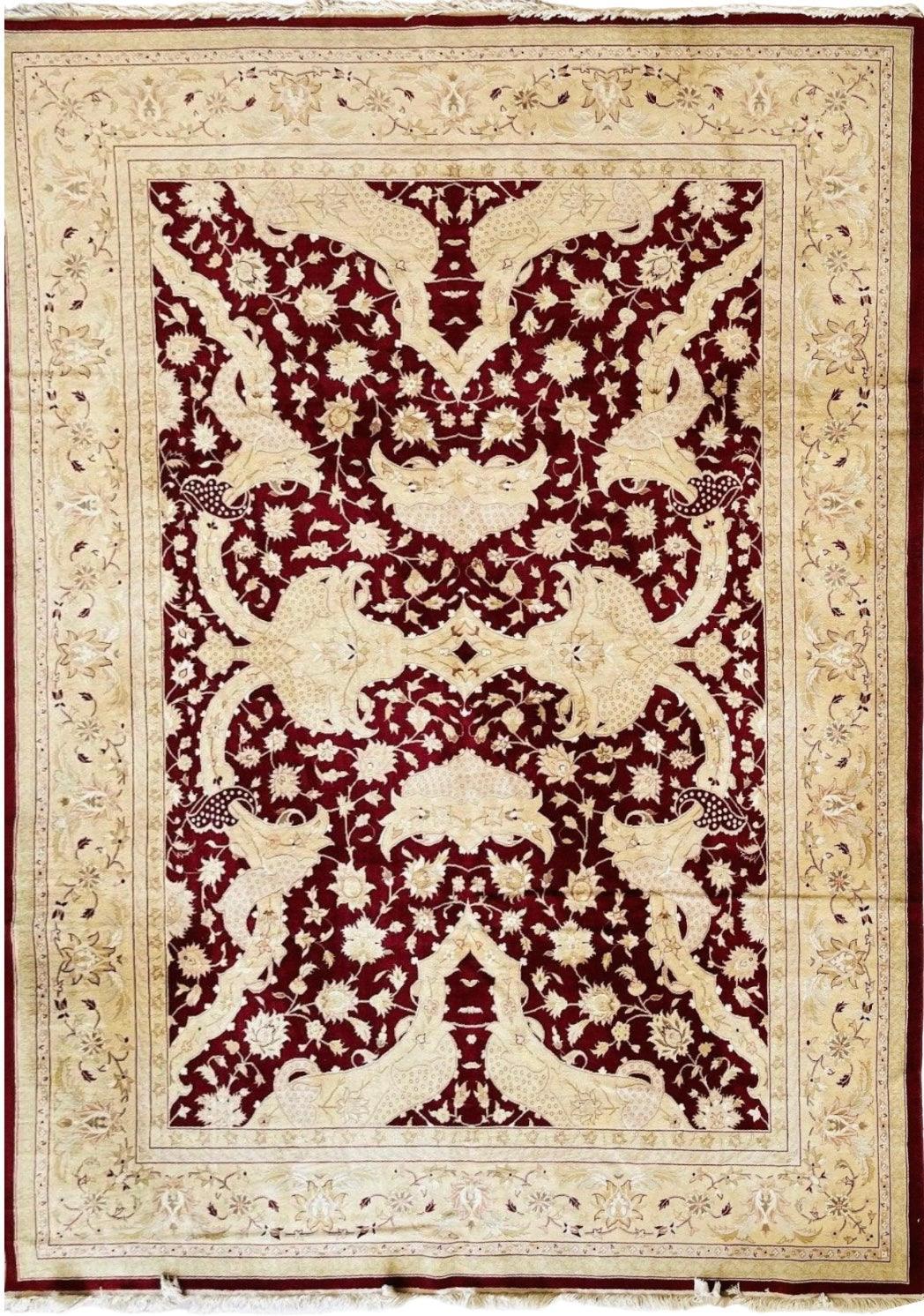 Hand-Knotted Pak-Ziegler Wool Rug – 8'7" x 11'7" – Traditional Design by Rugistan - product image 2 for Resin Society