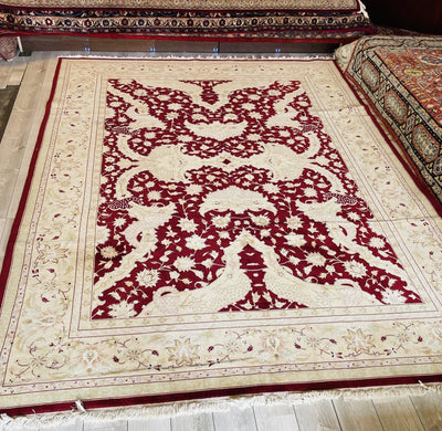 Hand-Knotted Pak-Ziegler Wool Rug – 8'7" x 11'7" – Traditional Design by Rugistan - product image 5 for Resin Society