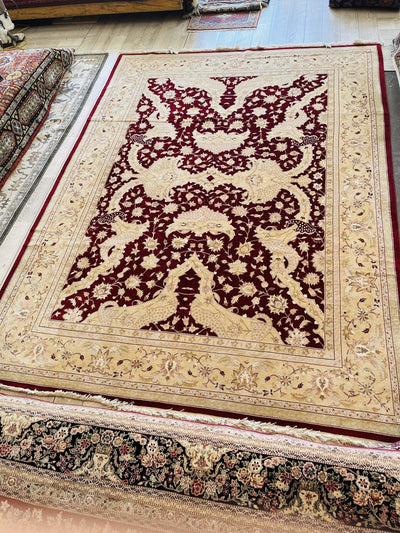 Hand-Knotted Pak-Ziegler Wool Rug – 8'7" x 11'7" – Traditional Design by Rugistan - product image 7 for Resin Society