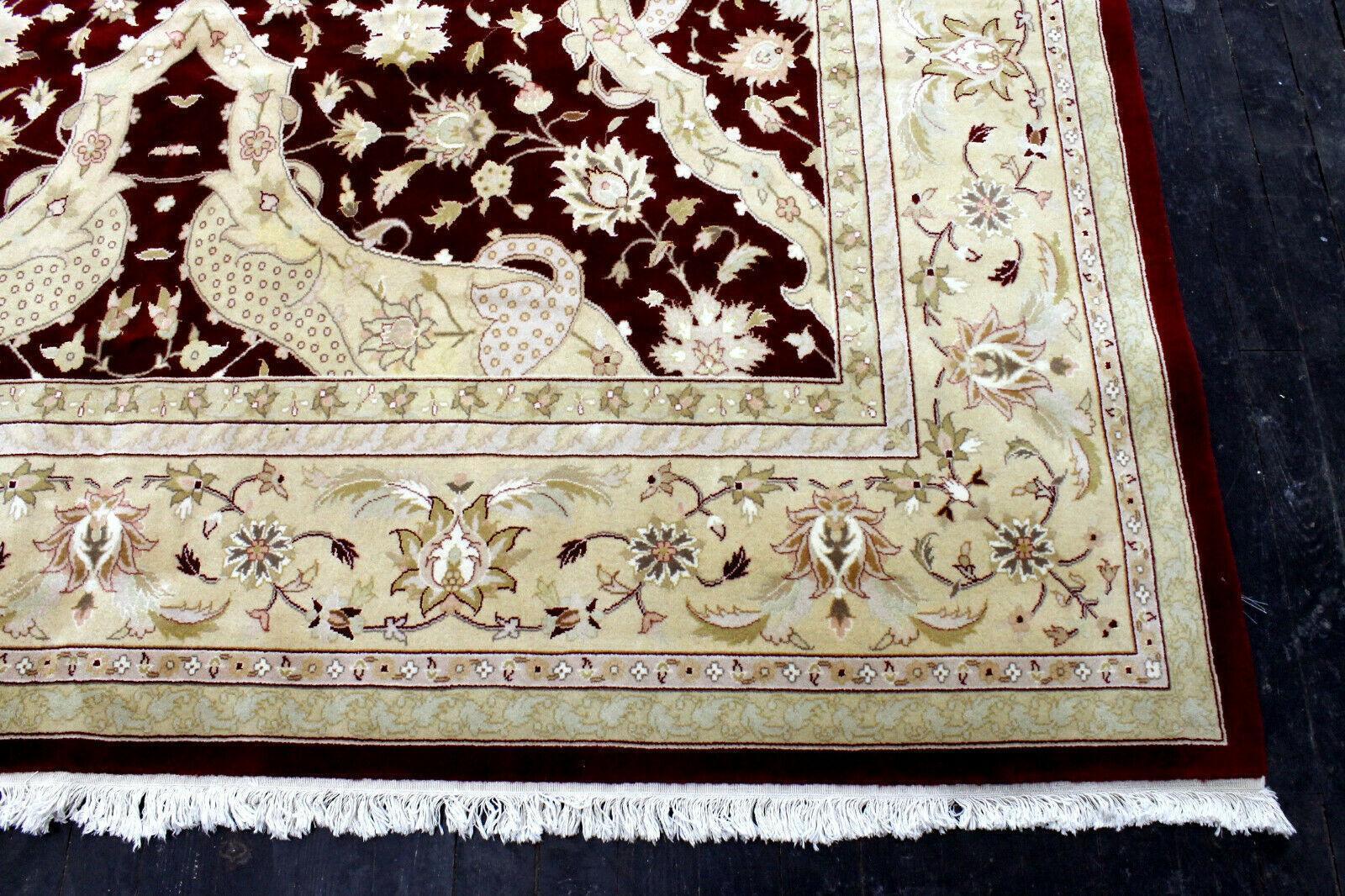 Hand-Knotted Pak-Ziegler Wool Rug – 8'7" x 11'7" – Traditional Design by Rugistan - product image 10 for Resin Society