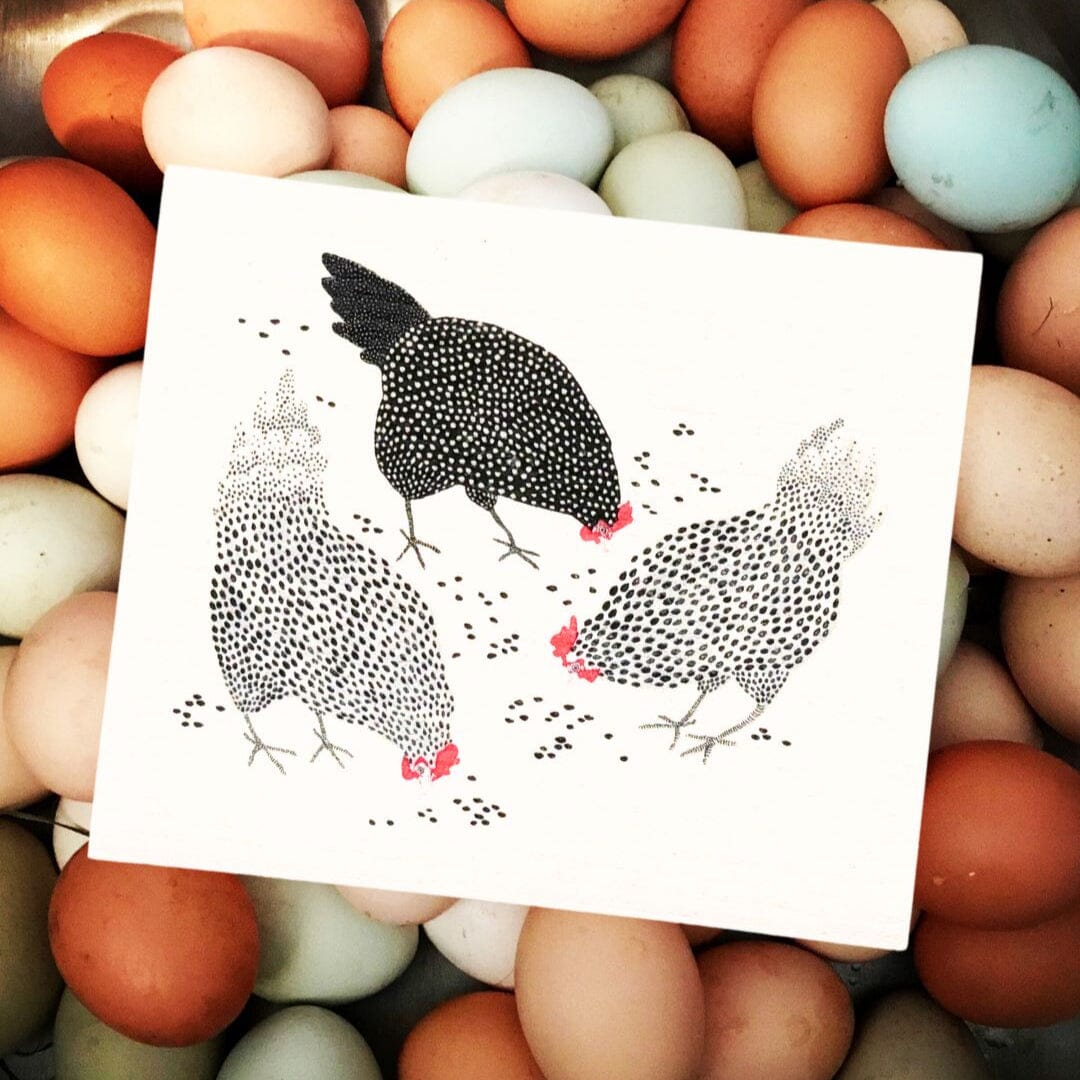 Happy Chickens Swedish Dishcloth by sweetgum home, LLC - product image 2 for Resin Society