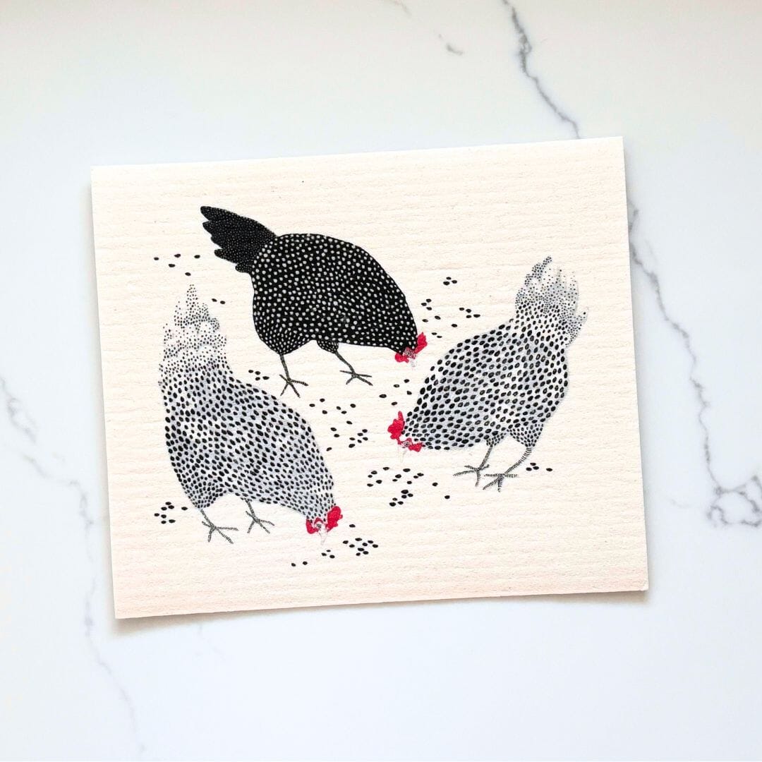 Happy Chickens Swedish Dishcloth by sweetgum home, LLC - product image 4 for Resin Society