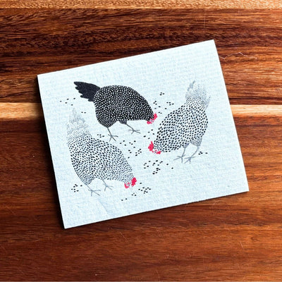Happy Chickens Swedish Dishcloth by sweetgum home, LLC - product image 3 for Resin Society