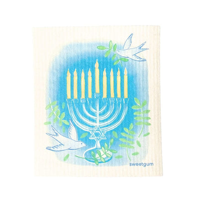 Happy Hanukkah Swedish Dishcloth by sweetgum home, LLC - product image 4 for Resin Society