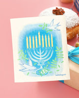 Happy Hanukkah Swedish Dishcloth by sweetgum home, LLC - product image 3 for Resin Society