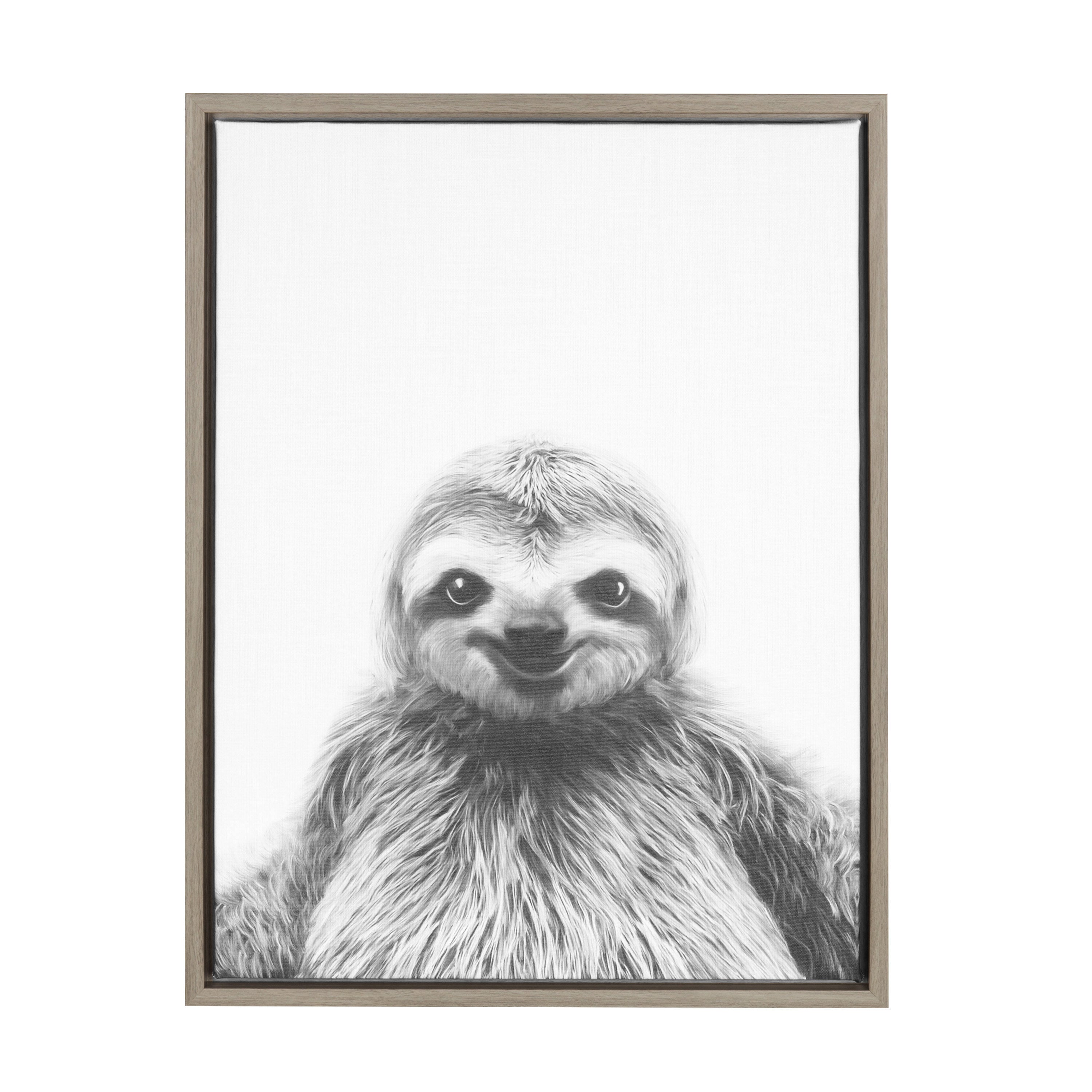 Sylvie Sloth Framed Canvas by Simon Te Tai by kateandlaurel - product image 17 for Resin Society