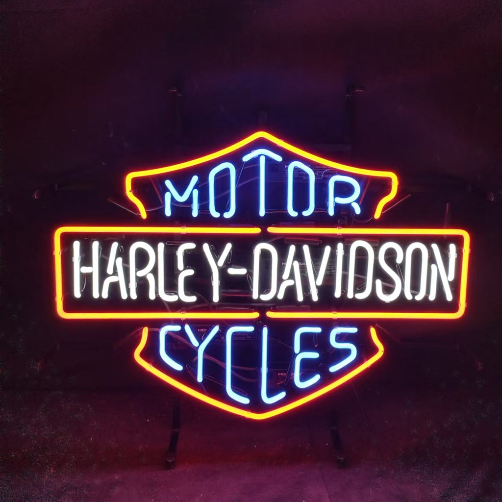 Harley Davidson Motorcycles Blue Neon Signs Light by Neon Signs Land - product image 2 for Resin Society