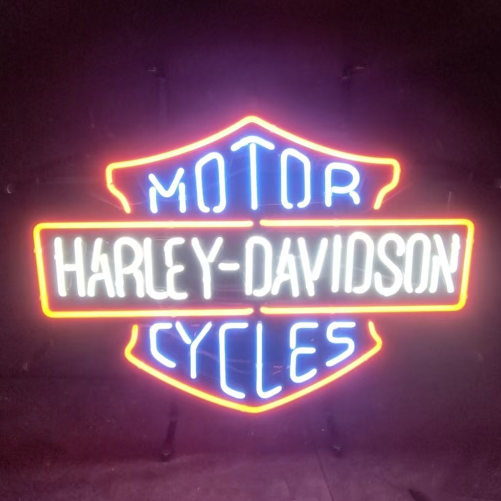 Harley Davidson Motorcycles Blue Neon Signs Light by Neon Signs Land - main product image for Resin Society