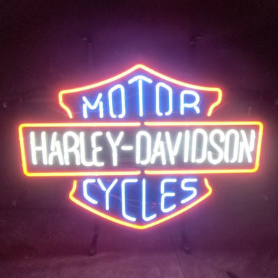 Harley Davidson Motorcycles Blue Neon Signs Light by Neon Signs Land - main product image for Resin Society