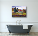 Hay Bales Artist Enhanced Canvas Print by John Beard Collection - product image 2 for Resin Society