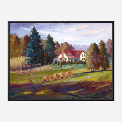 Hay Bales Artist Enhanced Canvas Print by John Beard Collection - product image 5 for Resin Society