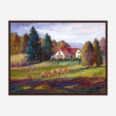 Hay Bales Artist Enhanced Canvas Print by John Beard Collection - product image 7 for Resin Society