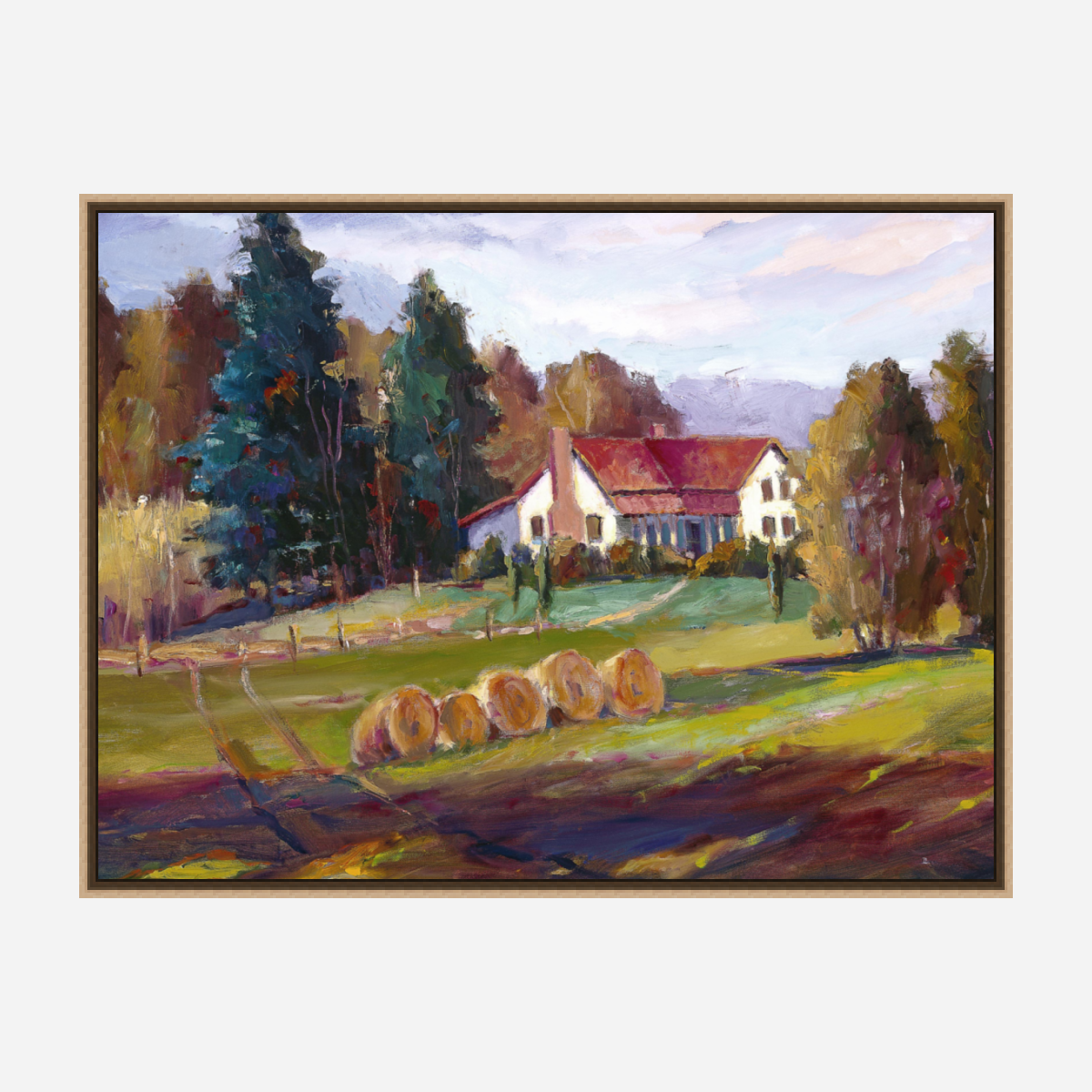 Hay Bales Artist Enhanced Canvas Print by John Beard Collection - product image 8 for Resin Society