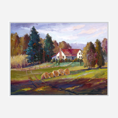 Hay Bales Artist Enhanced Canvas Print by John Beard Collection - product image 6 for Resin Society