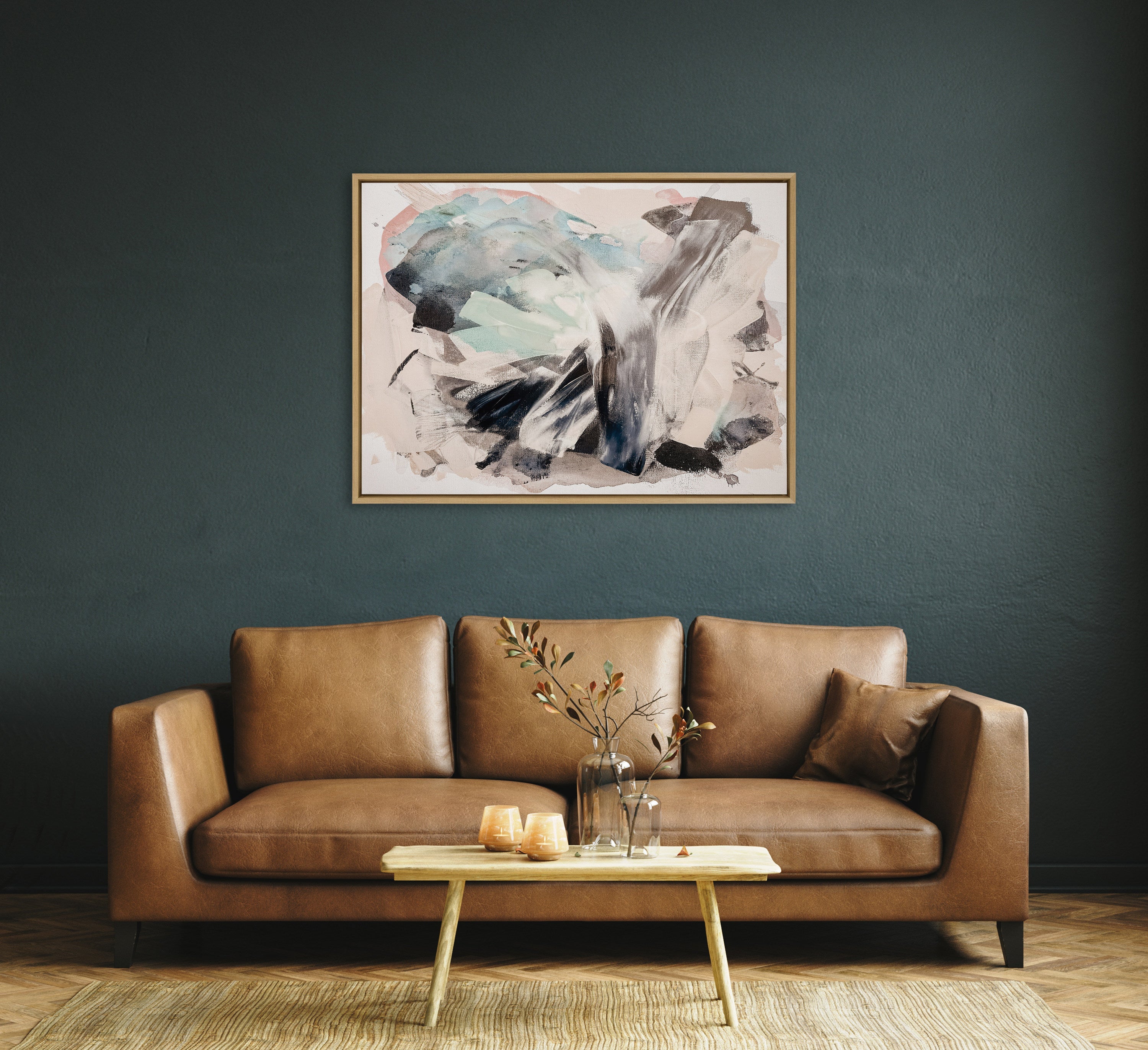 Sylvie Painted Flow II Framed Canvas by Amy Lighthall