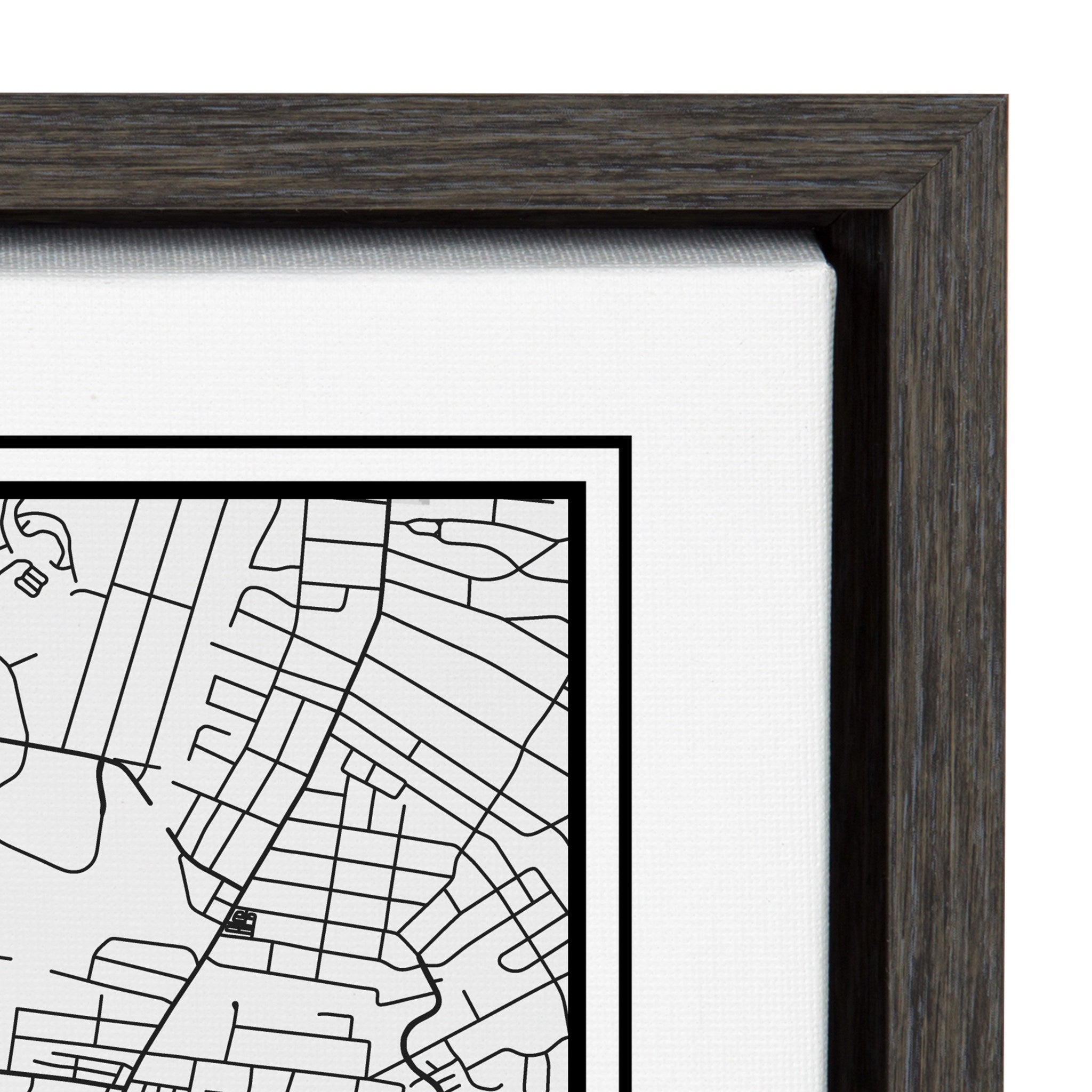 Sylvie Nashville Modern Map Framed Canvas by kateandlaurel - product image 3 for Resin Society