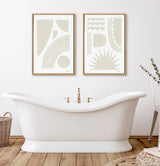 Sylvie Burst Neutral Framed Canvas by kateandlaurel - product image 5 for Resin Society