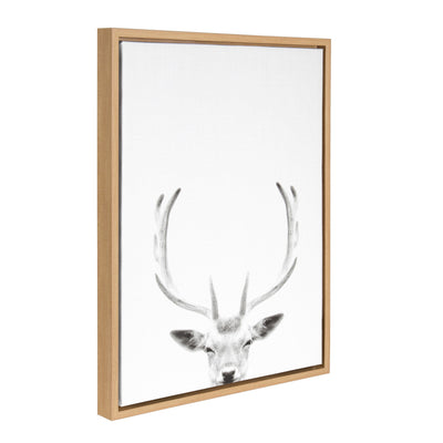 Sylvie Deer Portrait Framed Canvas by Simon Te Tai by kateandlaurel - product image 2 for Resin Society