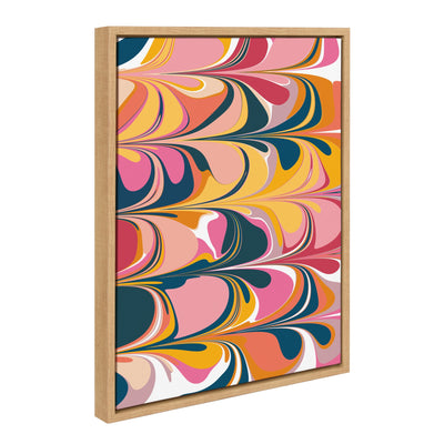 Sylvie Colorful Swirls Framed Canvas by kateandlaurel - product image 2 for Resin Society