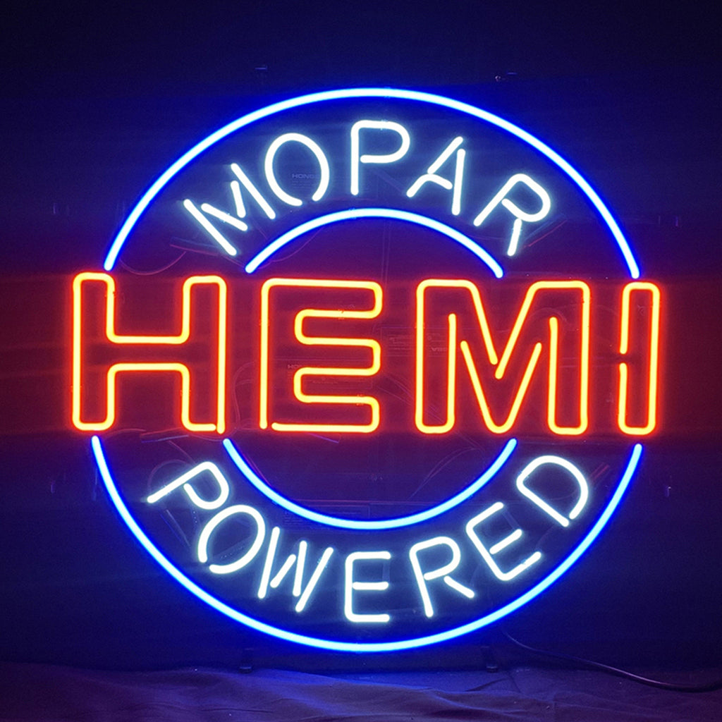 Hemi Mopar Powered Neon Light Sign by Neon Signs Land - main product image for Resin Society
