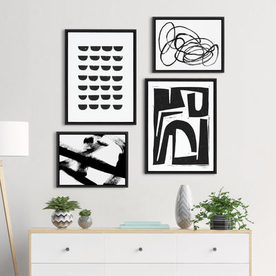 Sylvie Modern Abstract Framed Canvas Set by kateandlaurel - product image 8 for Resin Society