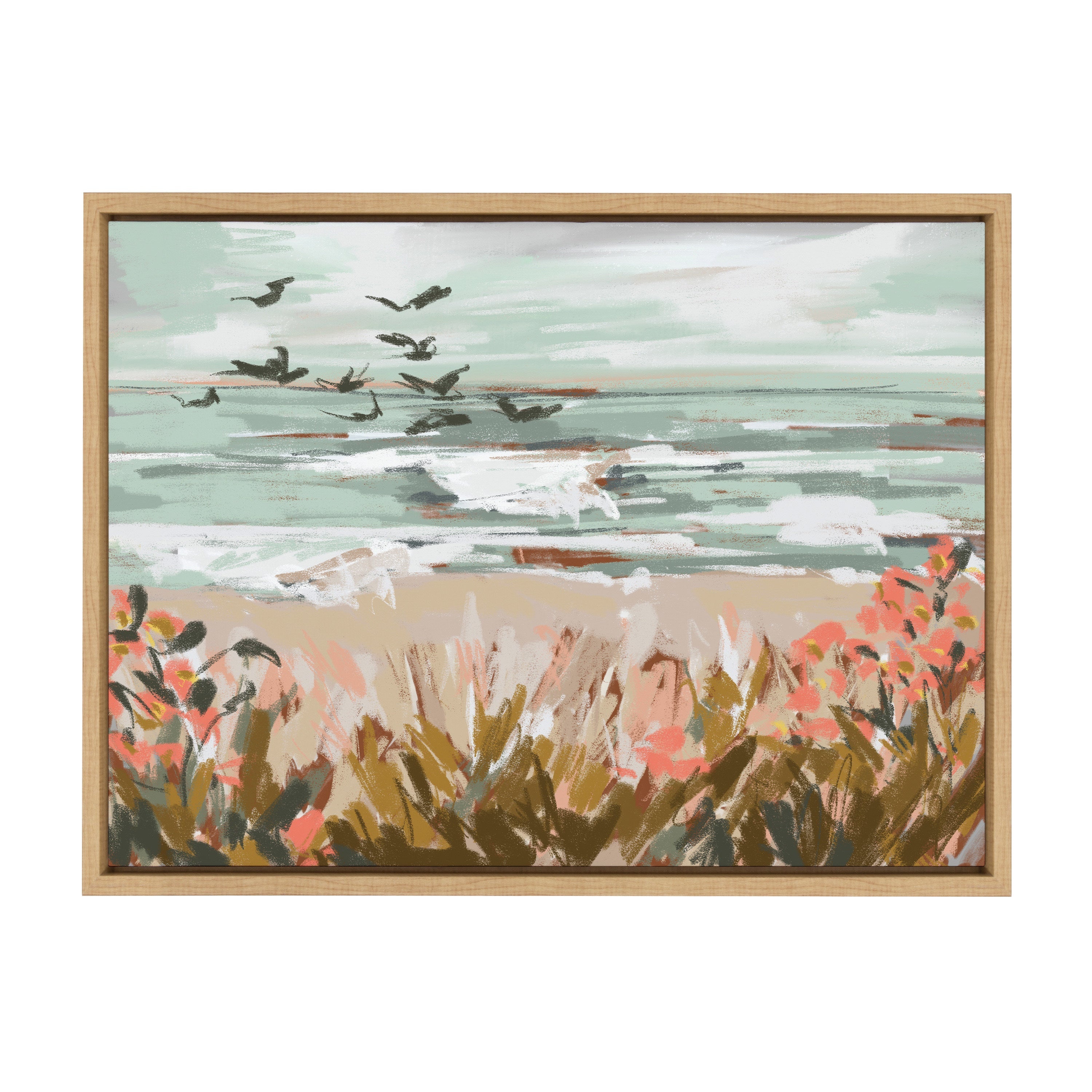 Sylvie Landscape 09 Beach Framed Canvas by Annie Quigley