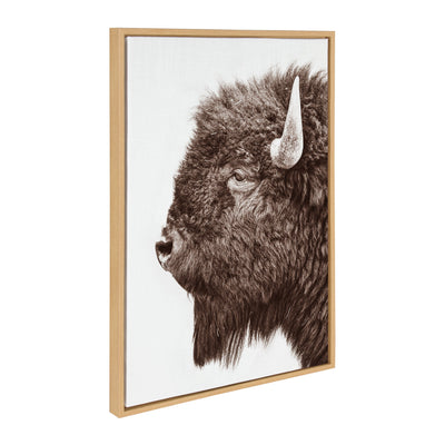 Sylvie Bison Profile Framed Canvas by Amy Peterson Art Studio