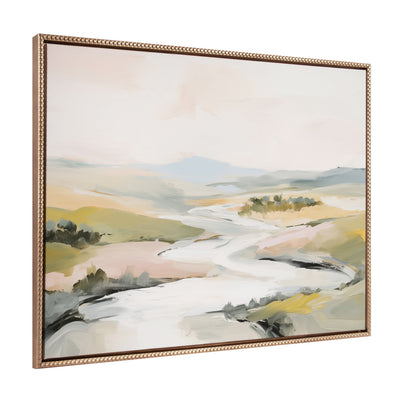 Sylvie Beaded Tranquil Landscape II Framed Canvas by Amy Lighthall