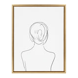 Sylvie Minimalist Woman Framed Canvas by kateandlaurel - main product image for Resin Society