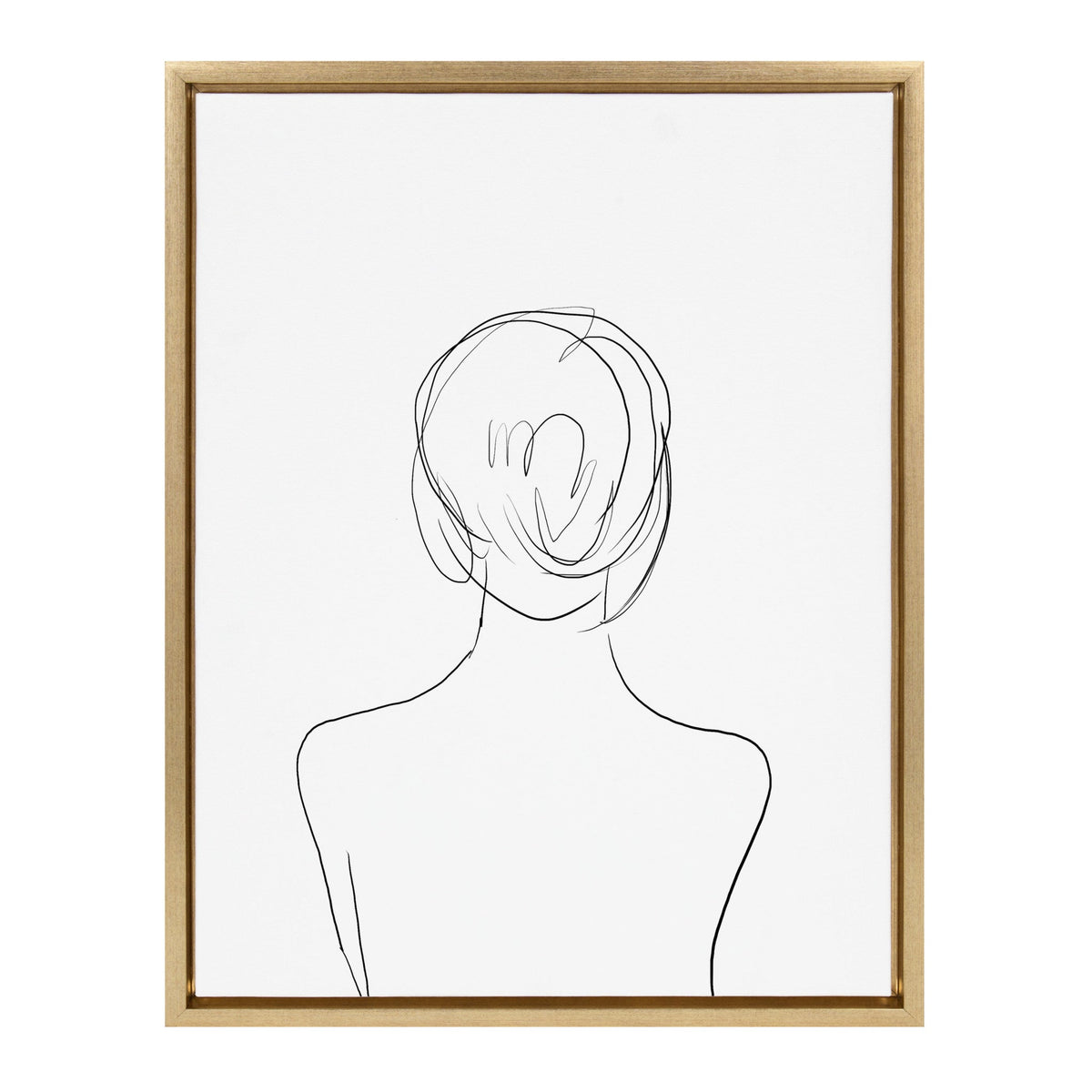 Sylvie Minimalist Woman Framed Canvas by kateandlaurel - main product image for Resin Society